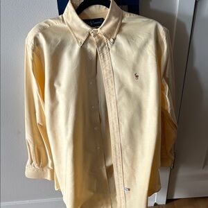 Polo by Ralph Lauren Men's Light Yellow Button Down Shirt